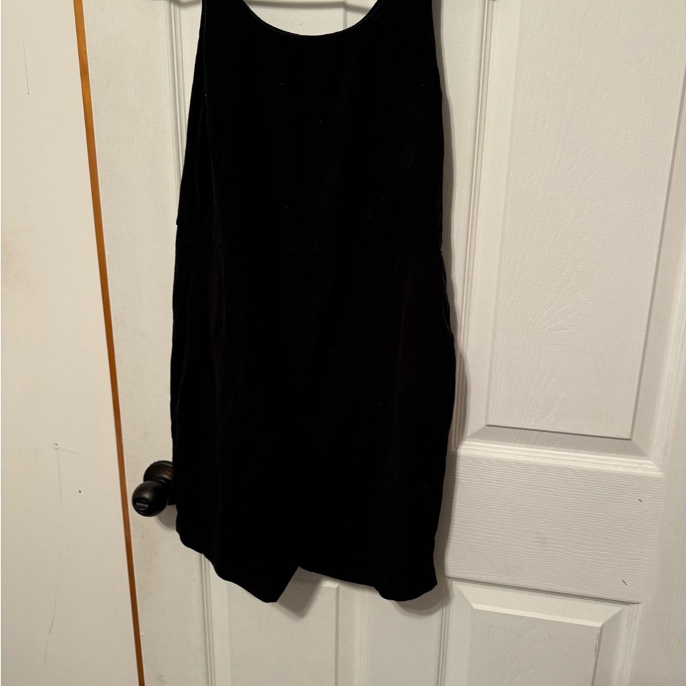 Black Sleeveless maternity romper